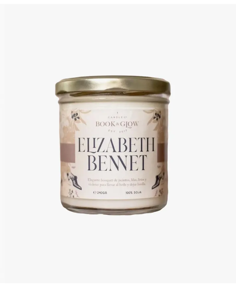 Book & Glow Elizabeth Bennet - Vela de Soja Vegana