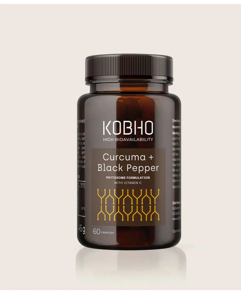 Kobho Cúrcuma + Pimienta Negra 60 Cápsulas