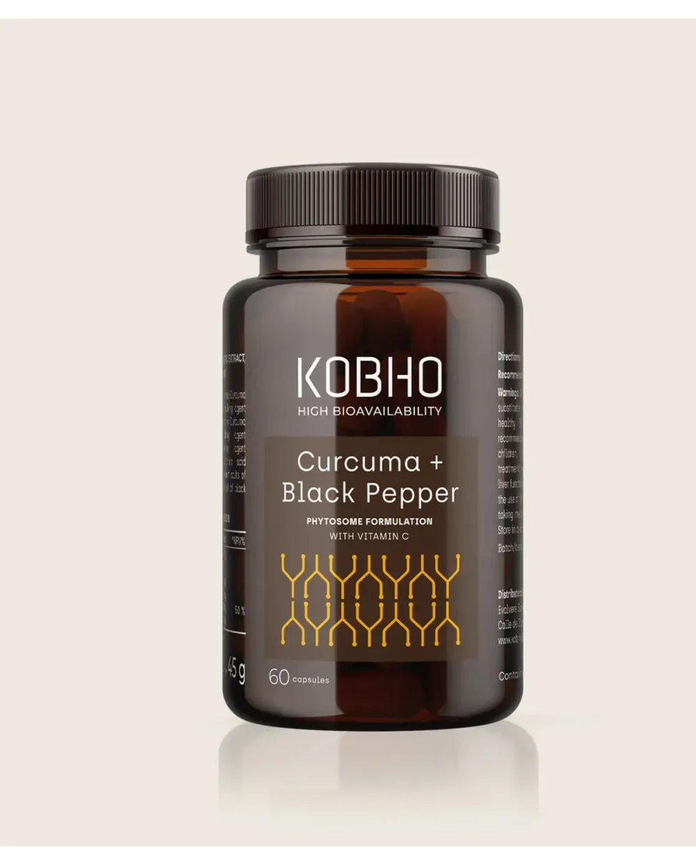 Kobho Cúrcuma + Pimienta Negra 60 Cápsulas
