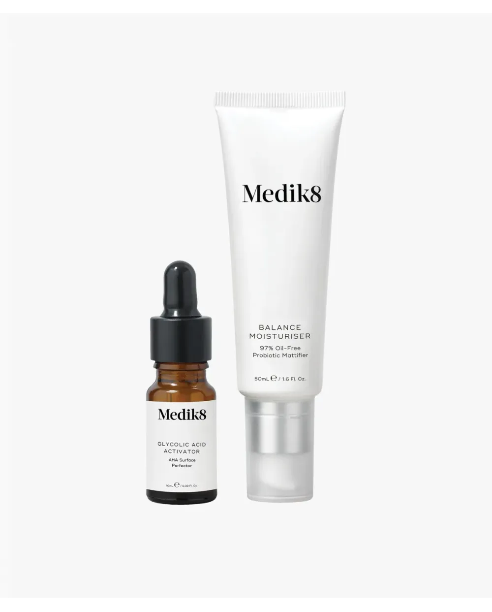 Medik8 Balance Moisturiser 50 ml & Glycolic Acis Activator 10 ml