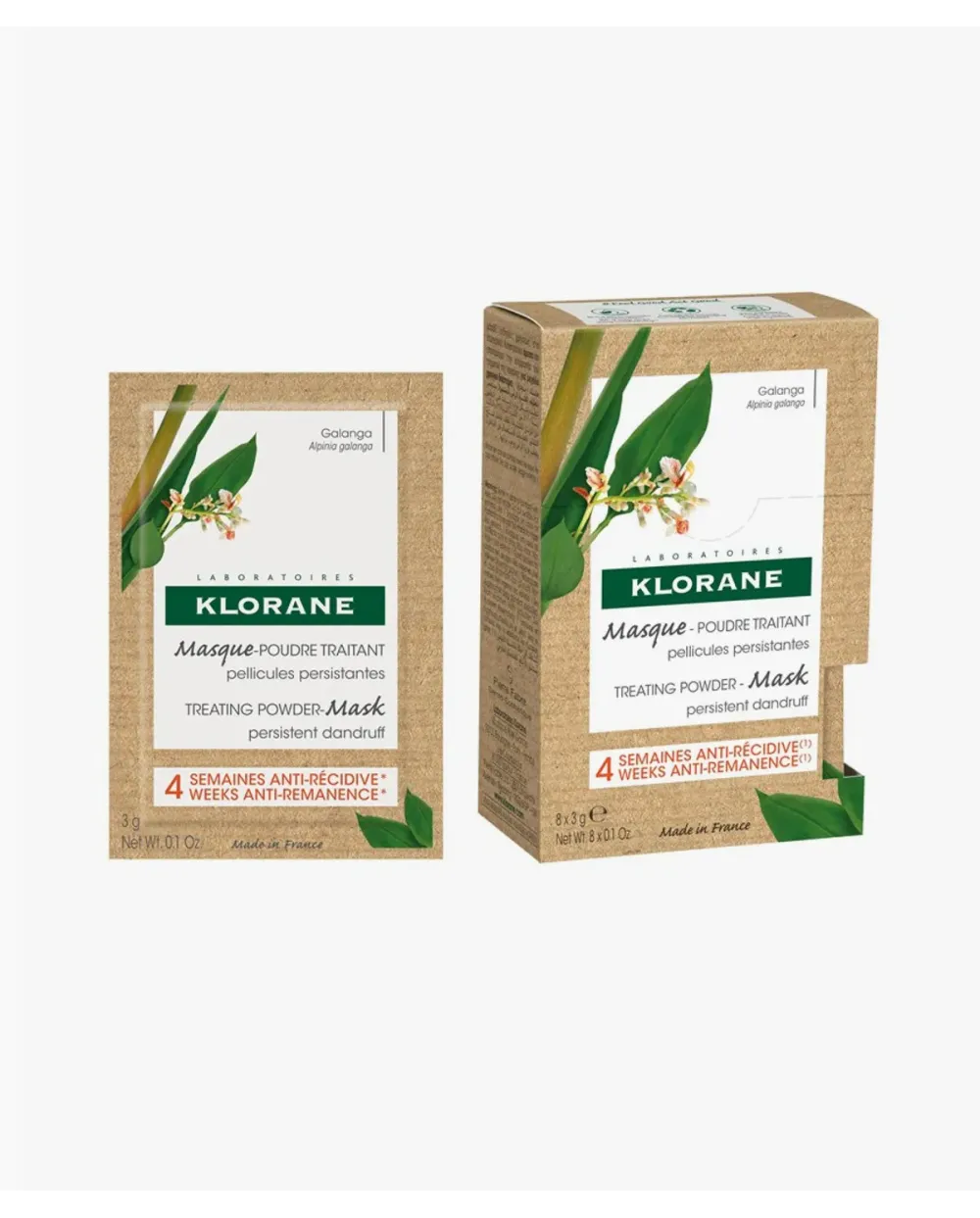 Klorane Mascarilla Polvo a la Galanga 8 Sobres