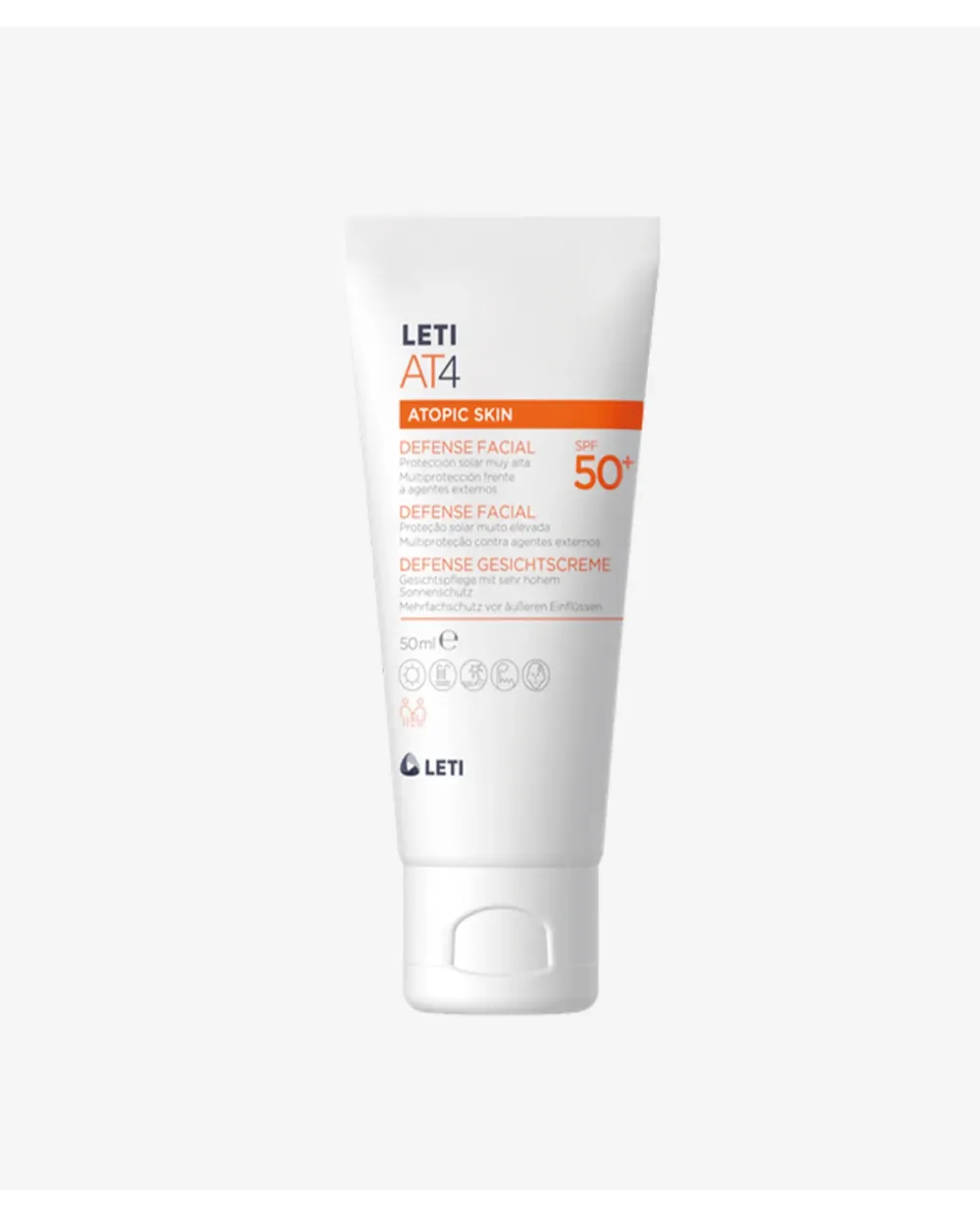 LetiAT4 Defense Facial SPF50+ Piel Atópica 50 ml