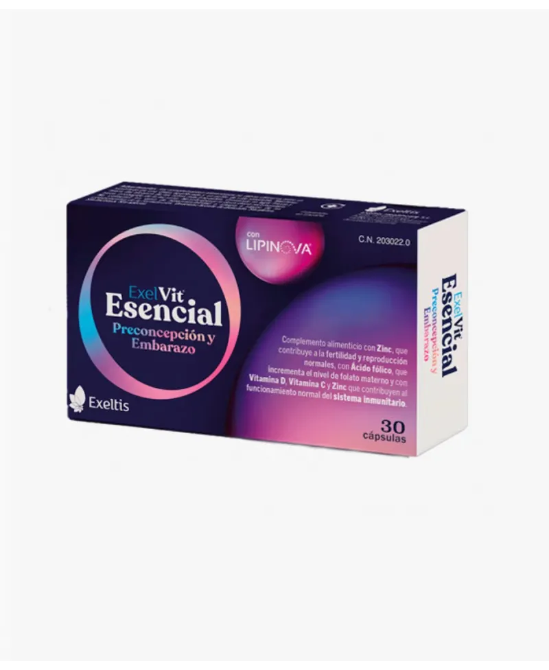 Exelvit Esencial Preconcepción y Embarazo 30 Cápsulas
