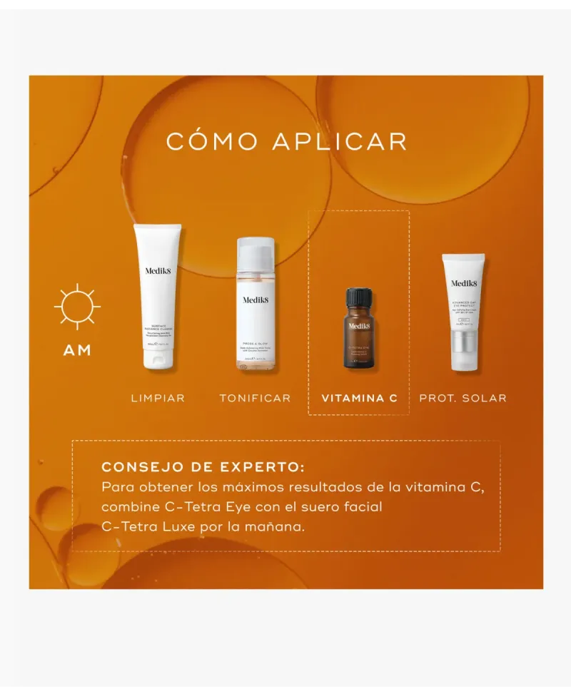 Medik8 C-Tetra Contorno de Ojos Sérum Antioxidante Vitamina C 7 ml