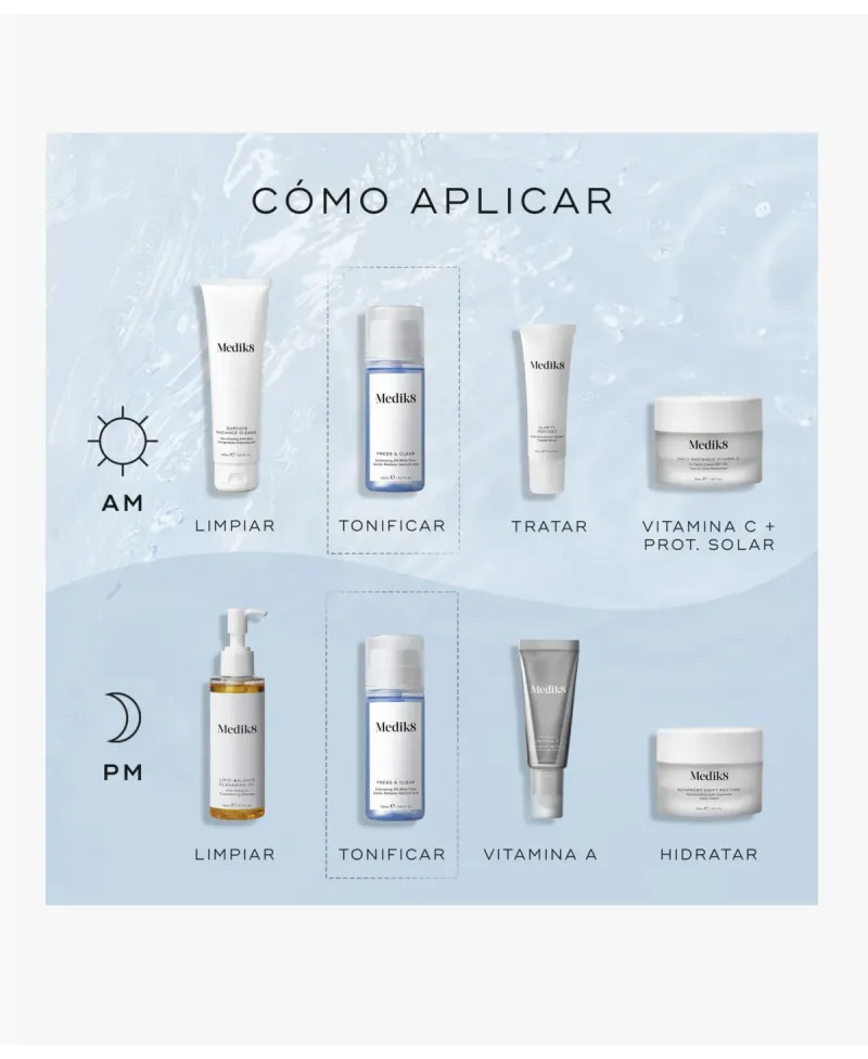Medik8 Press & Clear Tónico Exfoliante 2% BHA 150 ml