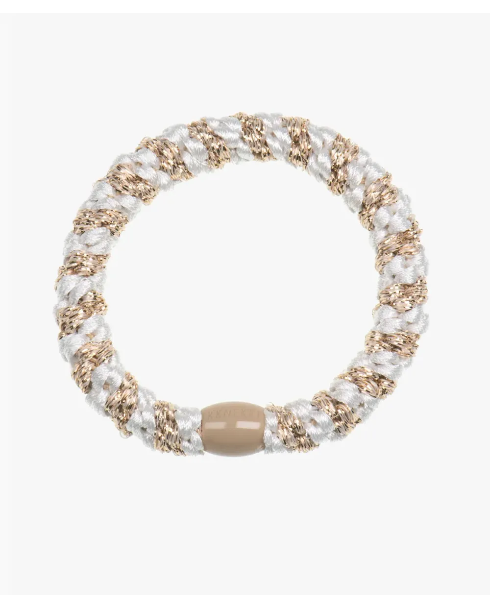Kknekki Rayas Brillantes Blancas y Beige 1 Unidad