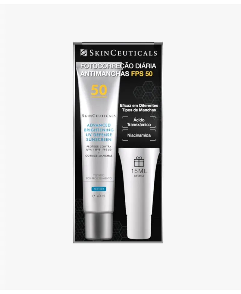 Skinceuticals Pack Advanced Brightening Uv Defense Sunscreen SPF50 40 ml + REGALO Minitalla 15 ml