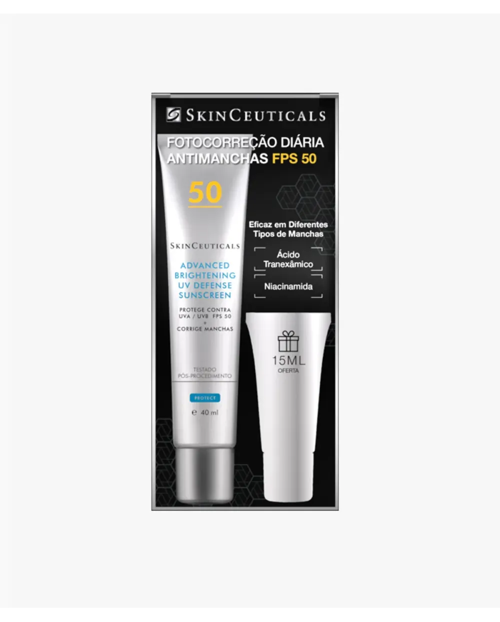 Skinceuticals Pack Advanced Brightening Uv Defense Sunscreen SPF50 40 ml + REGALO Minitalla 15 ml