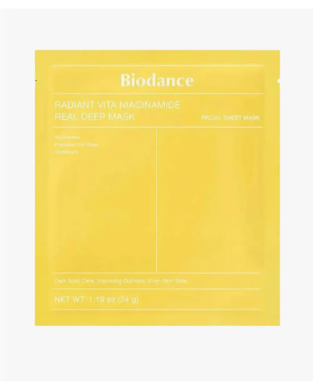 Biodance Radiant Vita Niacinamide Real Deep Mask 1 Unidad