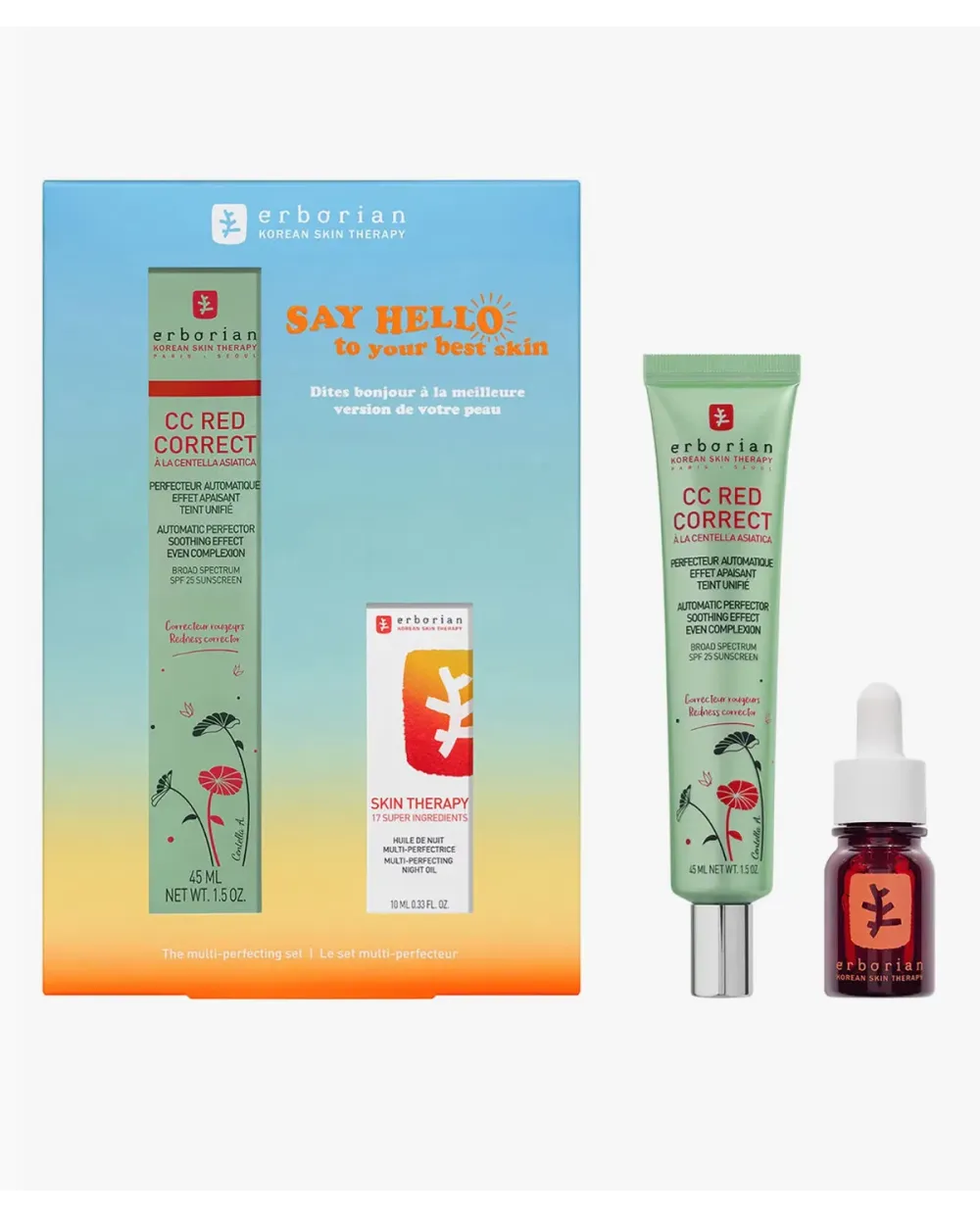 Erborian The Multi-Pecfercting Set: CC Red Correct 50 ml + Skin Therapy 10 ml