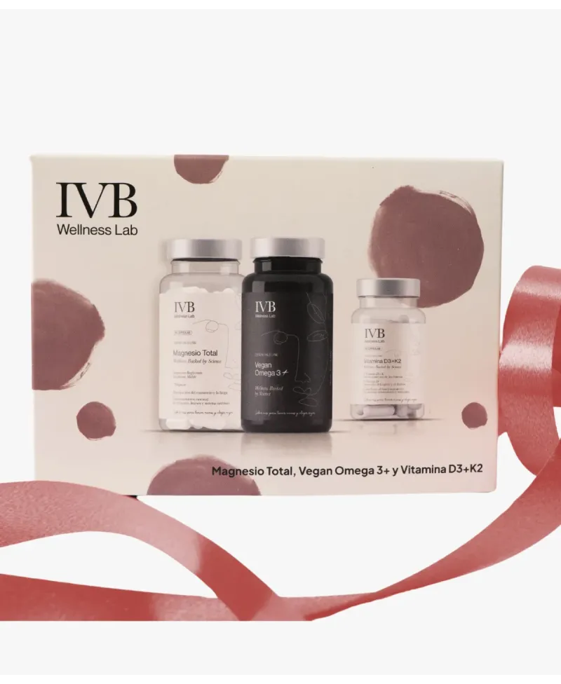 IVB Pack Esenciales: Magnesio Total 60 Cápsulas + Vegan Omega 3+ 60 Cápsulas + Vitamina D3+K2 60 Cápsulas