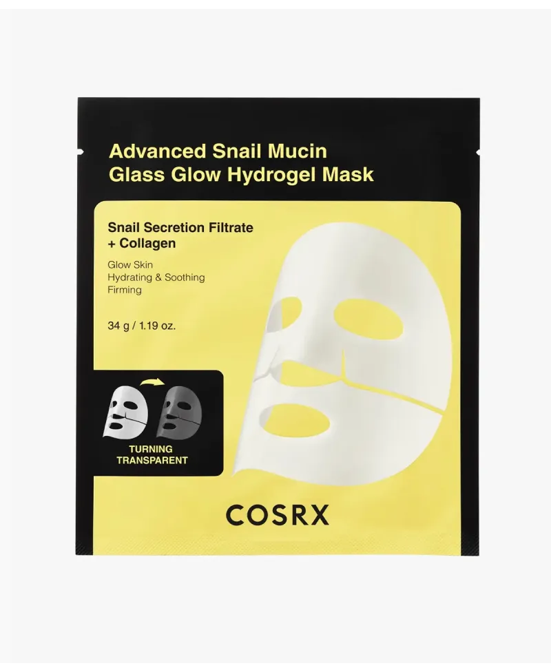 Cosrx Advanced Snail Mucin Glass Glow Hydrogel Mask 1 Unidad