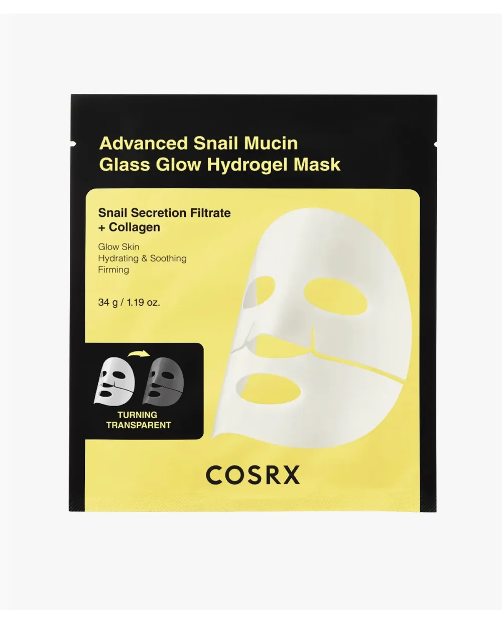 Cosrx Advanced Snail Mucin Glass Glow Hydrogel Mask 1 Unidad