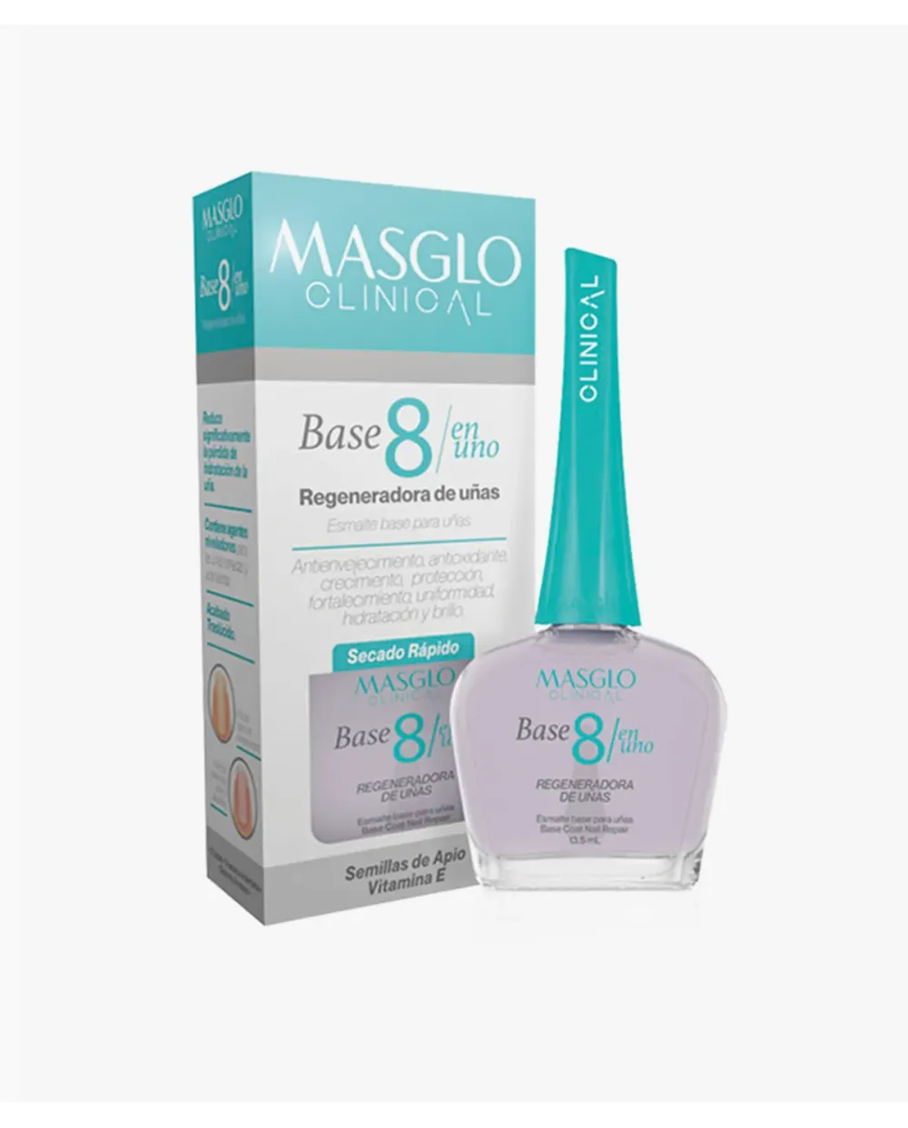 Masglo Esmalte de Uñas Base 8 En 1 13.5 ml