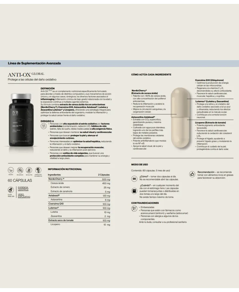 IVB Anti-ox Global 60 Cápsulas