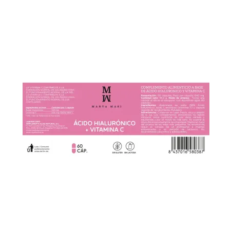 Marta Masi Ácido Hialurónico y Vitamina C 60 cápsulas