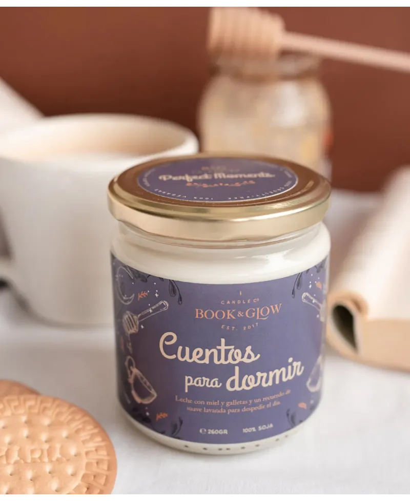 Book & Glow Cuentos para Dormir - Vela de Soja Vegana