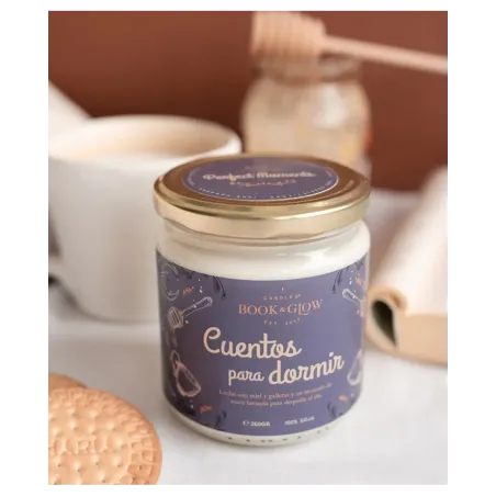 Book & Glow Cuentos para Dormir - Vela de Soja Vegana