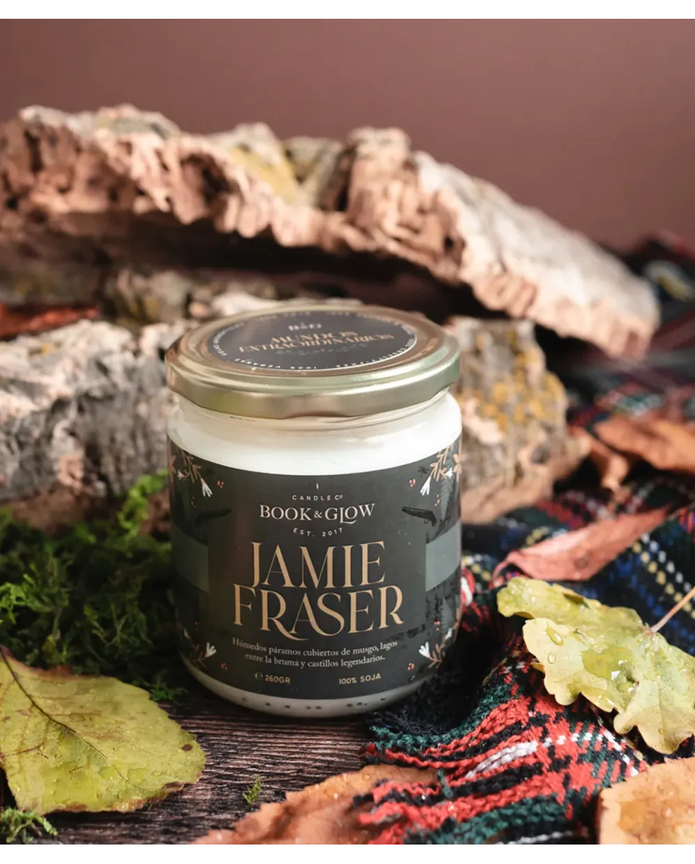 Book & Glow Jamie Fraser - Vela de Soja Vegana