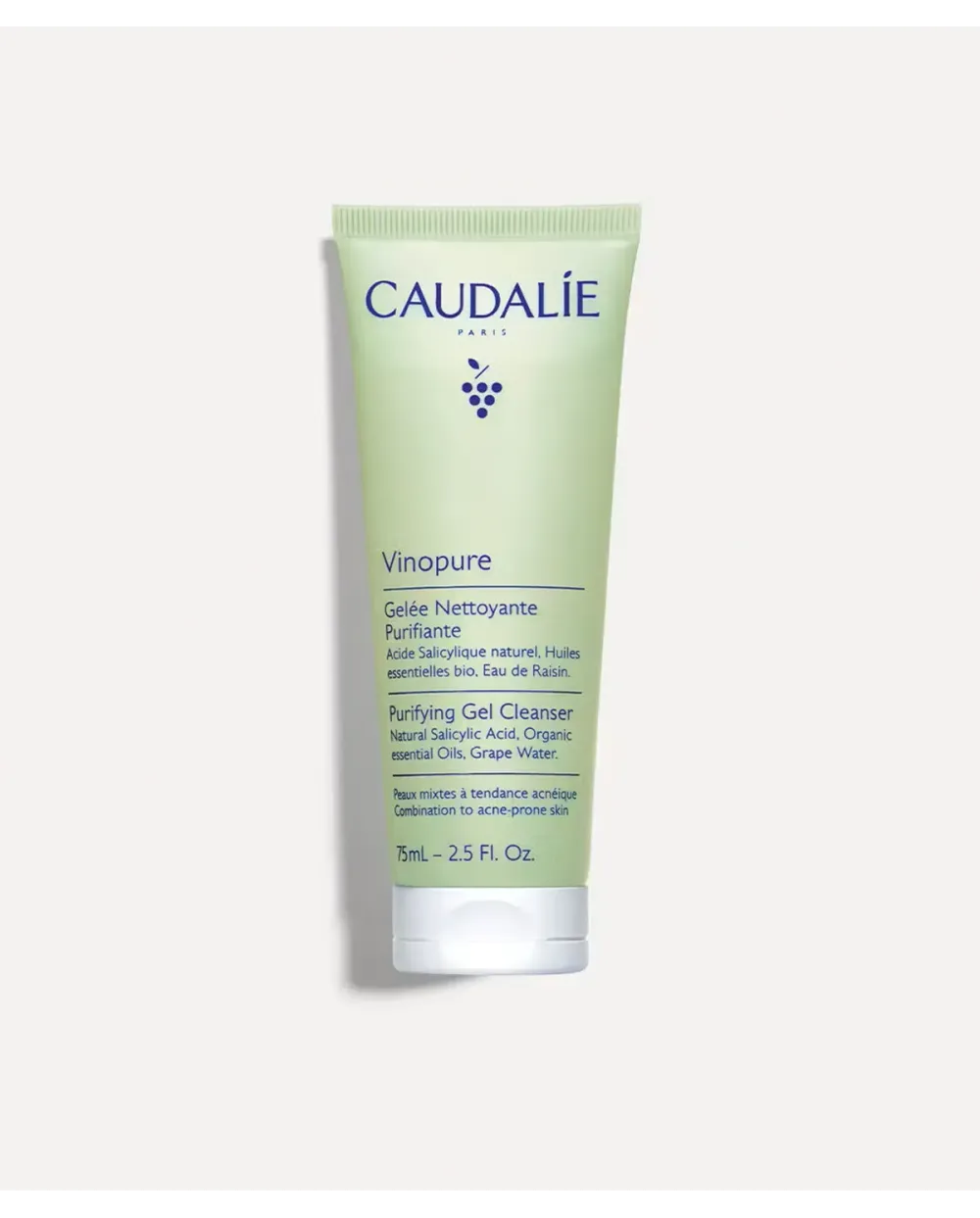 Caudalie Vinopure Gelatina Limpiadora Purificante con Acido Salicílico 75 ml