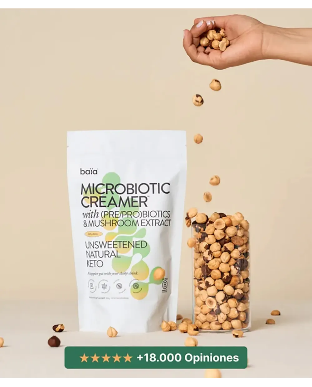 Baia Food Microbiotic Creamer Sabor Avellana