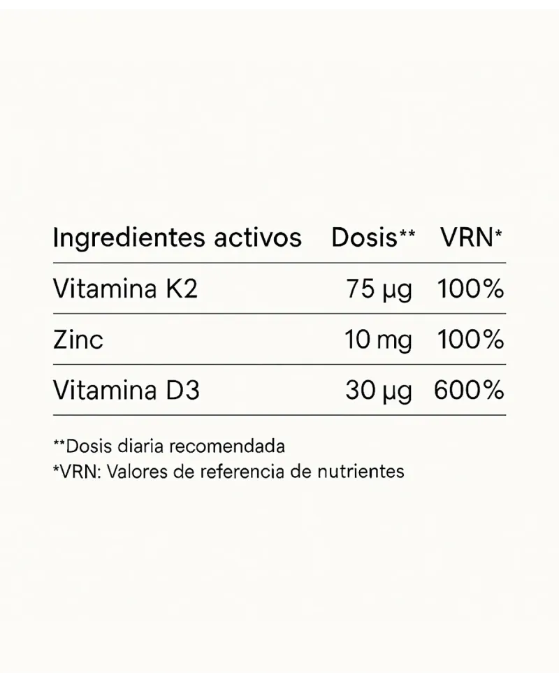 MM Vitamina D3 + K2 + Zinc