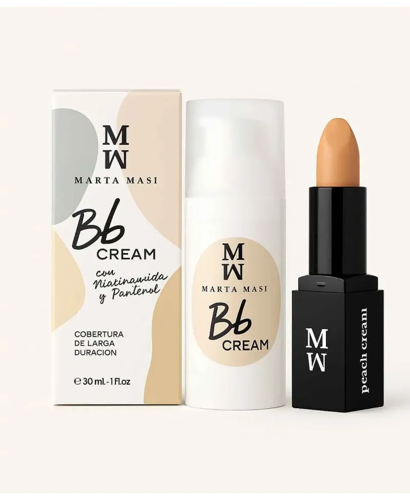 Marta Masi BBcream Crema Hidratante con Color (30ml) + Marta Masi corrector Hidratante Peach Cream