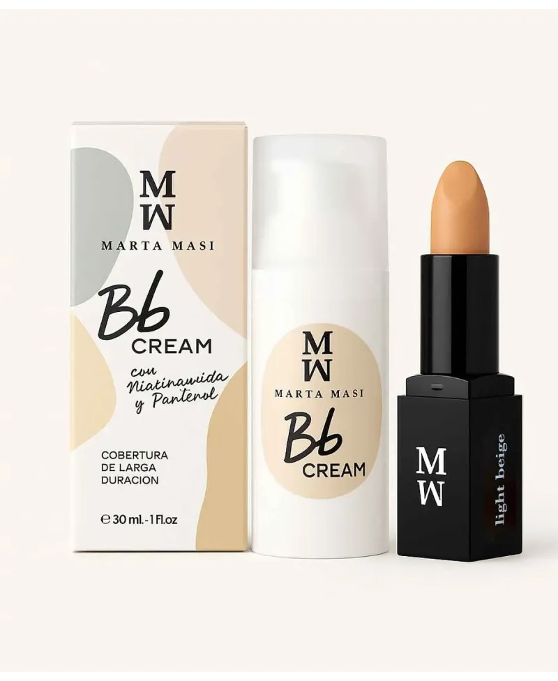 Marta Masi BBcream Crema Hidratante con Color (30ml) + Marta Masi corrector Hidratante Light Beige