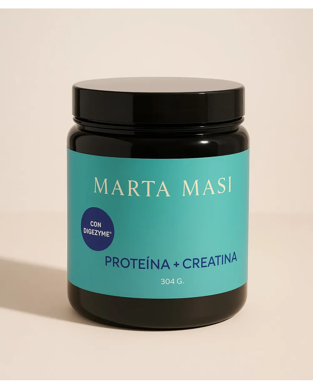 Marta Masi Proteína & Creatina 300gr con DigeZyme® | Suplemento para Masa Muscular y Rendimiento