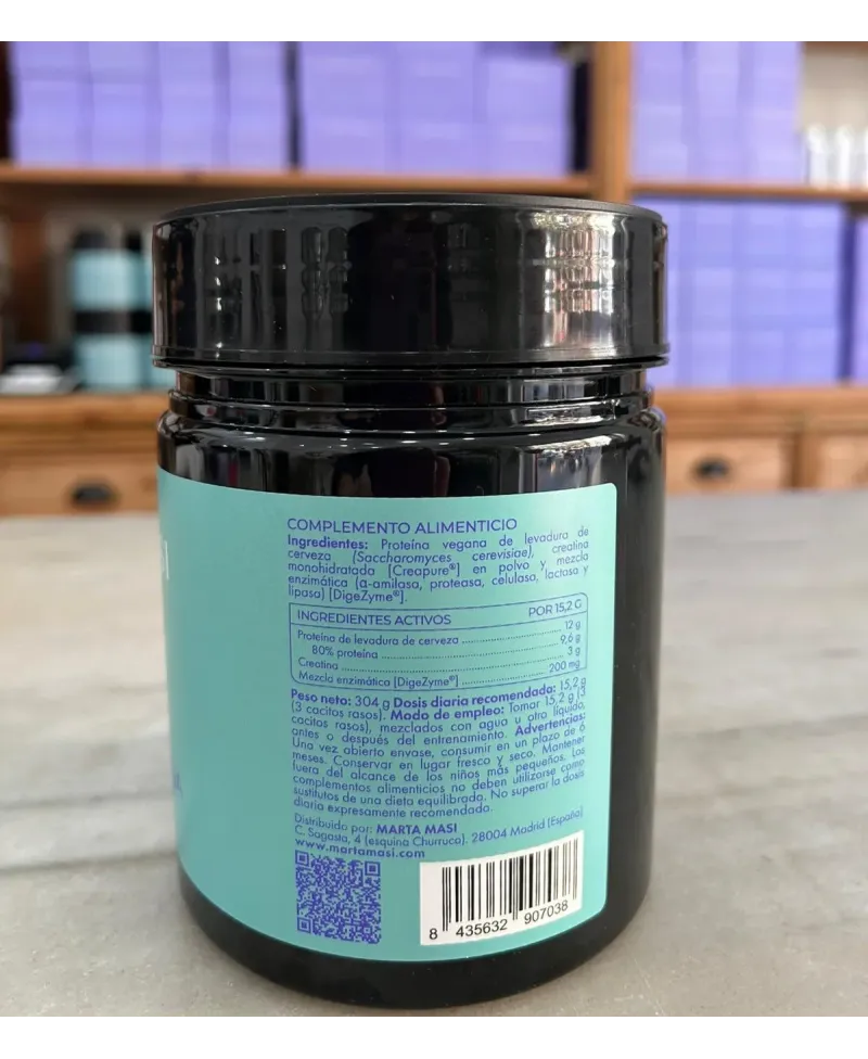 Marta Masi Proteína & Creatina 300gr con DigeZyme® | Suplemento para Masa Muscular y Rendimiento