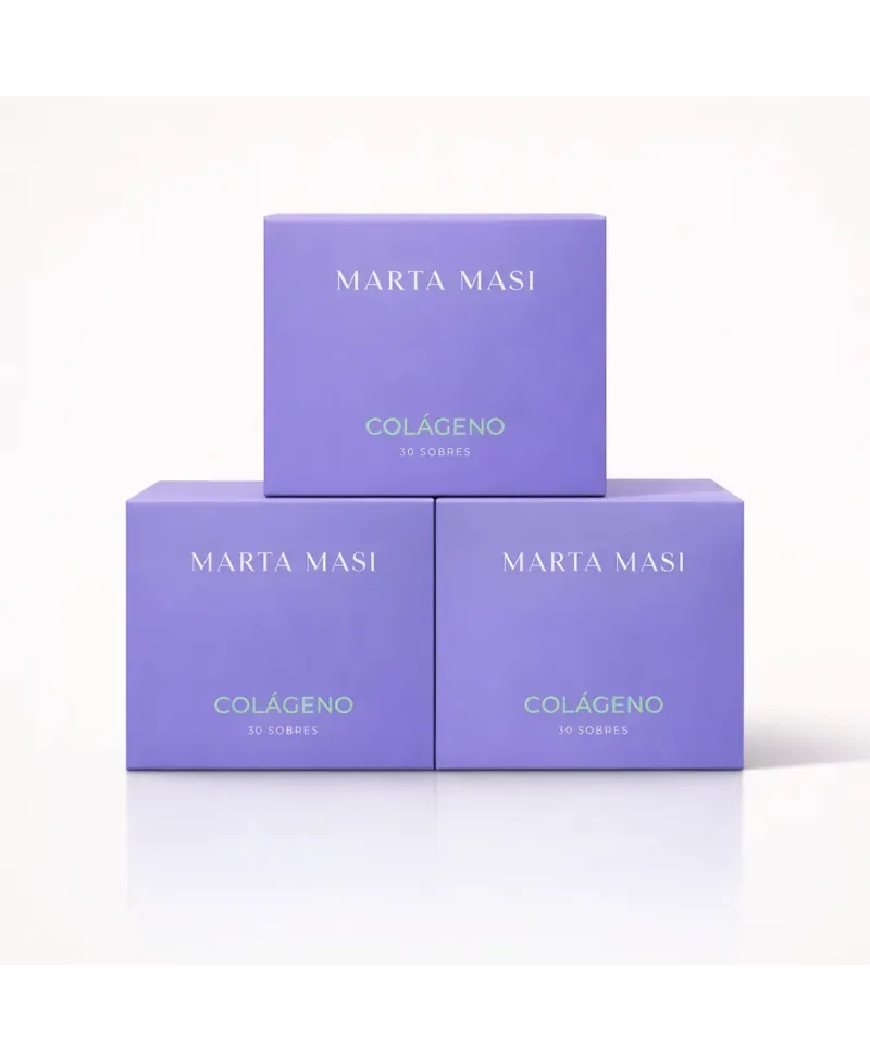 Pack Ahorro Marta Masi  Colágeno Hidrolizado con Ácido Hialurónico y Vitamina C 3X30 sobres