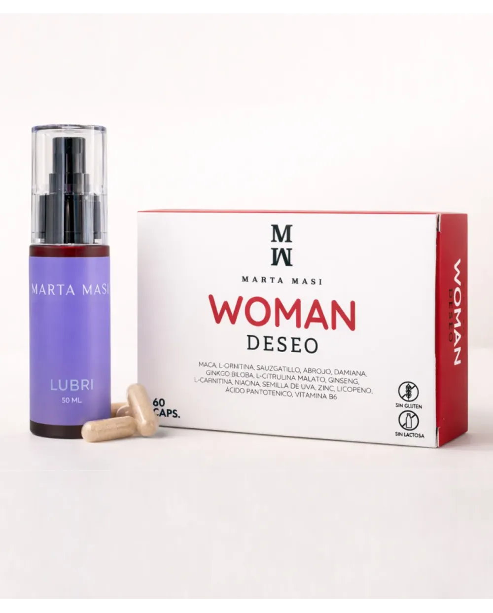 Marta Masi  Woman Lubri 50 ml + Marta Masi Woman Deseo 60 Cápsulas