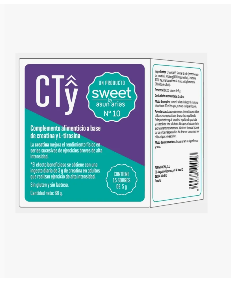 Sweet nº10 Cty Creatina + Tirosina 15 Sobres